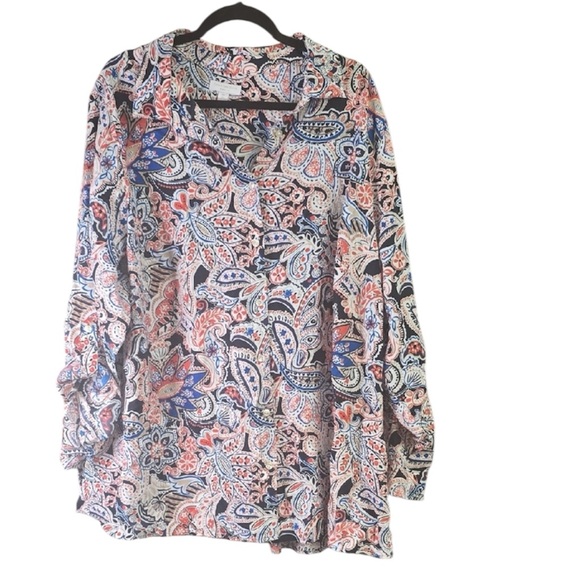 Charter Club Tops - NWT Charter Club Multicolor Paisley Print Blouse Size 3X
